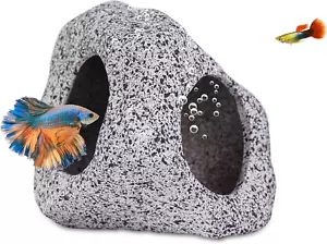 Aquarium Decorations Cave Fish Tank Accessories Rock Decor for Shrimp Cichlid Hi - Picture 1 of 12