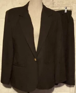 Vintage CLASSIC COLLECTION Women’s 2PC Skirt Suit Size 12 Brown - Picture 1 of 11