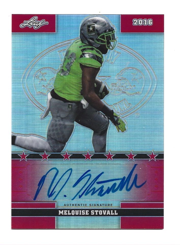 Melquise Stovall AUTOGRAPH /3 California Golden Bears 2016 Leaf AUTO Football - Image 1 of 2