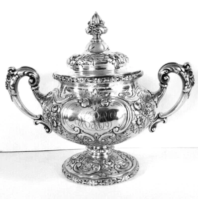 No. CUENCO DE AZÚCAR CUBIERTO 575 por Reed & Barton de plata de ley, mono Foto 1 de 4