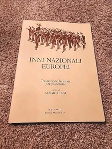 Inni Nazionali Europei National Anthem  Piano Book Sergio Censi Printed in Italy - Picture 1 of 3