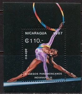 NICARAGUA 1987, SPORT: RHYTMIC GYMNASTICS, PANAMERICAN GAMES, Scott 1653, MNH - Picture 1 of 1