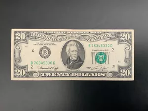 1974 $20 DOLLAR BILL B76345330D - Picture 1 of 4
