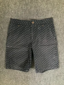Pantalones Cortos Chinos WRK Materials 32 Para Hombres Tiro Medio Rayas Azul Calce Regular Informal Golf - Imagen 1 de 8