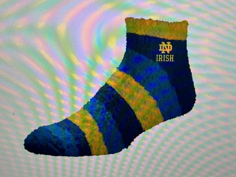 Notre Dame Fighting Irish NCAA Cozy Sleep Soft Socks - One Size Cover