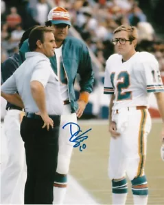 DON STROCK MIAMI DOLPHINS W/ GRIESE & SHULA ACTION SIGNED 8x10 - Picture 1 of 1