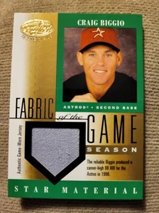 2001 Leaf Certified Materials Fabric of the Game Craig Biggio 25/88 Jersey Card - Picture 1 of 2