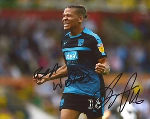 FOTO DE ACCIÓN 10x8 firmada por West Brom: Dwight Gayle + certificado de autenticidad - Imagen 1 de 1