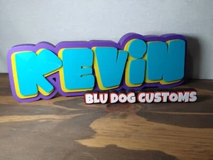 Custom Graffiti Nameplate Personalized 3D Name Sign 3D Printed - Picture 1 of 5