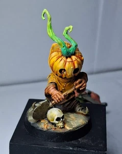 Pumpkin head grave digger - resin - scale 35 mm - masterfully painted - Picture 1 of 5