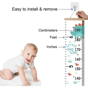 Wall Hanging Growth Chart Removable Height Ruler Home Decoration - Picture 1 of 9