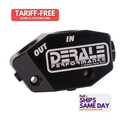 Kit adaptador enfriador de aceite de motor Derale 35611, One LS negro aluminio rendimiento Pa Foto 1 de 4