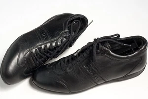 Prada 4117 Damen Vintage Schwarz Leder Sneaker Größe EU 37,5 / US 7,5 - Bild 1 von 11