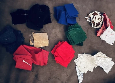 VTG 119 Velvet Sparkles Felt  Assorted Colors  Florals  Solids 2" Squares - Image 1 of 4