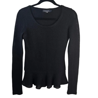 Peruvian Connection Sweater Women's XS Black Baby Alpaca Blend Dark Romantic  - Image 1 of 4