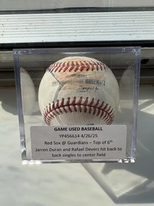 Rafael Devers / Jarren Duran Red Sox Game Used Baseball Two Singles Base Hits 💎 - Picture 1 of 11