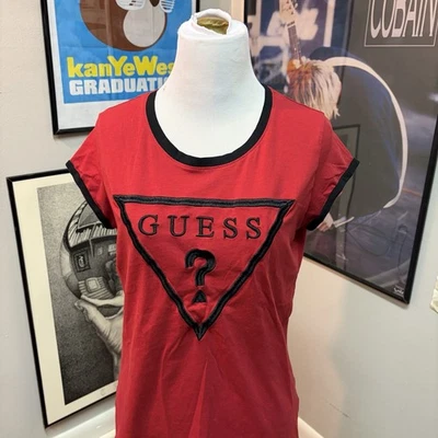 Camiseta Guess Los Angeles Mujer Roja Y2K Talla L Foto 1 de 4