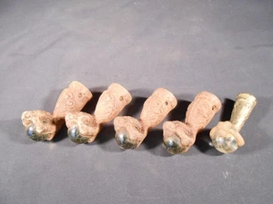 Antiker Gusseisen Krallenfuß & Glaskugel 4" Tischfüße Beine - Bild 1 von 8