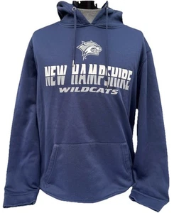 NCAA UNIVERSITY OF NEW HAMPSHIRE WILDCATS NAVY BLUE HOODIE SWEATSHIRT SIZE XL - Picture 1 of 4