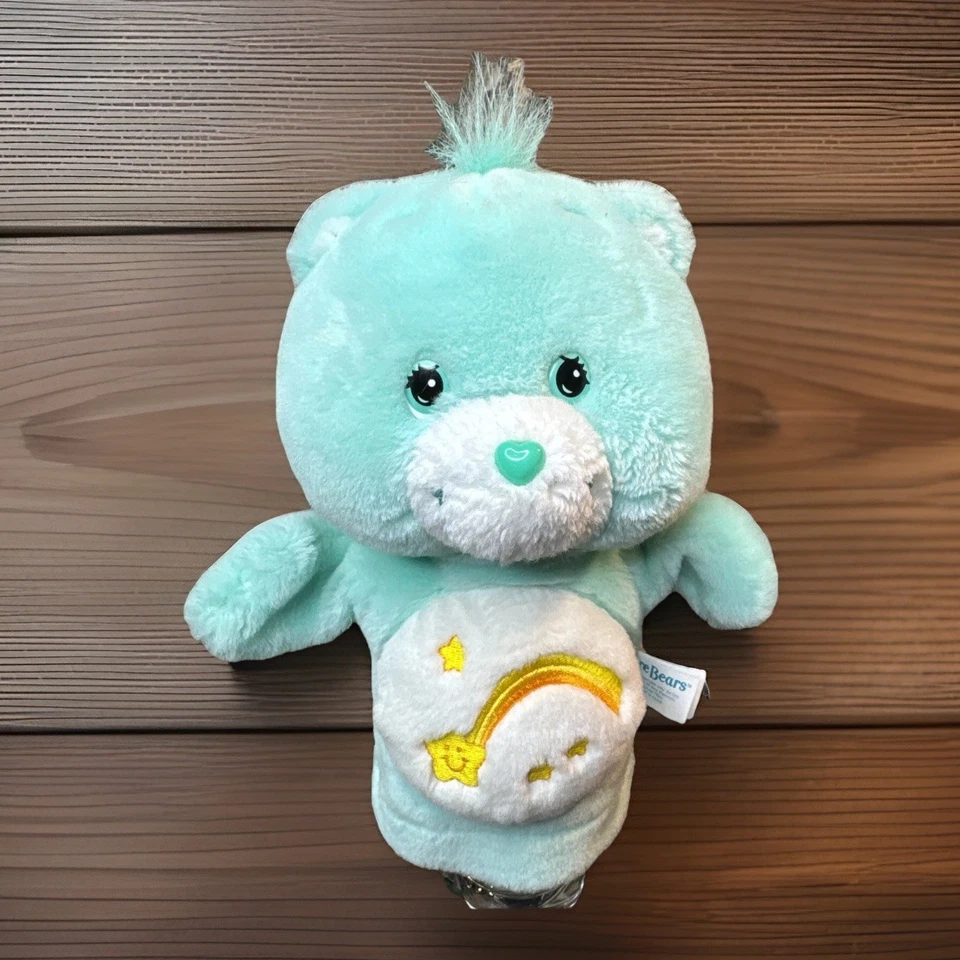 Care Bears WISH BEAR Hand Puppet Green Teal 2003 - Image 1 of 4
