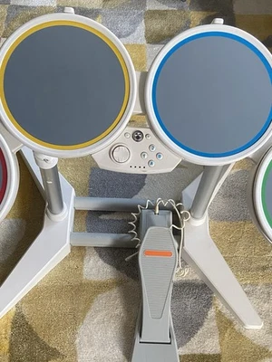 Nintendo Wii Harmonix Wired Rock Band Drum Set w/Pedal. Tested - Image 1 of 4