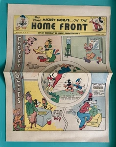 Segunda Guerra Mundial octubre 1943 Mickey Mouse en el frente de casa Walt Disney cómic Beechcraft - Imagen 1 de 4