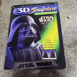 Star Wars Darth Vader 3D Sculpture Puzzle 1997 Milton Bradley Complete - Picture 1 of 10