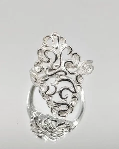 Anello filigrana forma libera in argento sterling 925 massiccio misura 7 - Foto 1 di 5