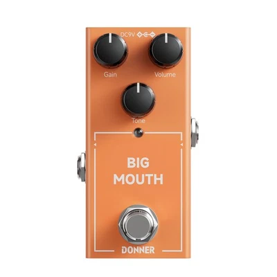 Donner Big Mouth Distortion Electric Guitar Effects Pedal True Bypass 2 Mode - Image 1 of 4