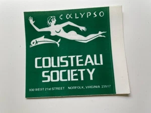 Jacques Cousteau Society Aufkleber Vintage 70er Jahre - Bild 1 von 1