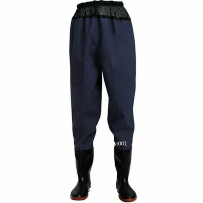 Unisex PVC Cintura Vadeador Pantalones Estancos Pantalones Estancos Aire Libre Jugar Pesca Foto 1 de 4