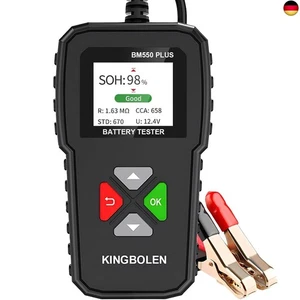 Autobatterietester 6V 12V 24V,KINGBOLEN BM550 PLUS 100-2000 CCA Auto - Bild 1 von 8