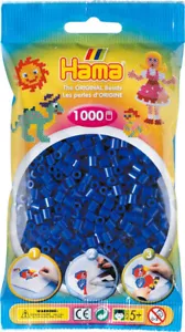 1000 Hama Perlenbeutel - Farbe dunkelblau - 207-08 - Midi Perlen zum Aufbügeln - Bild 1 von 1