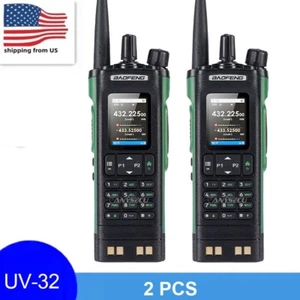 2PCS BAOFENG UV-32 GPS Walkie Talkie 10W Bluetooth APP Programming Radio - Picture 1 of 13