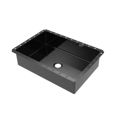 Rectangular Bathroom Basin Stainless Steel Vessel Sink Bowl with Pop Up Drain - Image 1 of 4