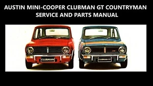 AUSTIN MINI COOPER CLUBMAN WORKSHOP & PARTS MANUAL -530pgs for Service & Repair - Picture 1 of 9