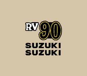 SUZUKI RV 90 MOTORRAD GELB AUFKLEBER STICKERS - Bild 1 von 1