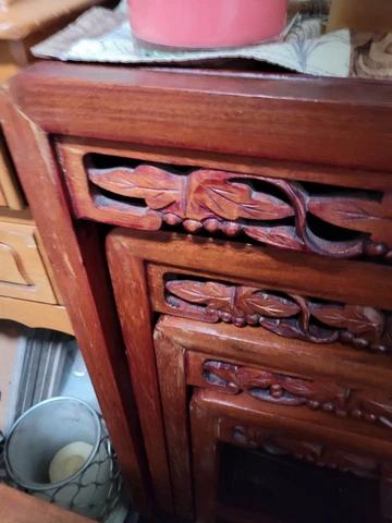Coffee Table, Set Of Chinese Carved Hardwood Nesting Tables Cover