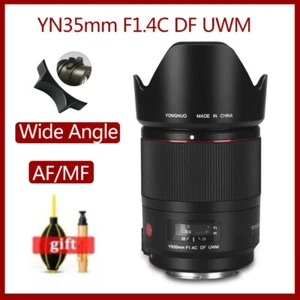 YONGNUO YN35mm F1.4C DF UWM Ultrasonic Wave Motor Wide Anglel Lens for Canon SLR - Picture 1 of 11