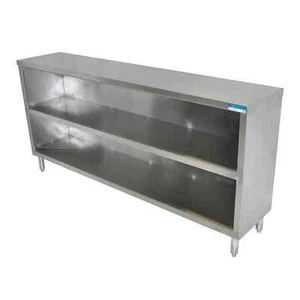 BK Resources BKDC-1836 36"W x 18"D Stainless Steel Open Front Dish Cabinet - Picture 1 of 1