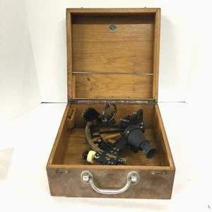 C. Plath Sextant Hamburg Germany Serial 27506 w Wood Box & Purchase Receipt - Picture 1 of 19