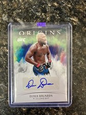 Derek Brunson 2022 Panini Chronicles Origins UFC Signature Card Auto Autograph