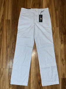 Vineyard Vines Damen Seersucker blau weiß gestreift Breaker Hose Größe 16 28x27 - Bild 1 von 9