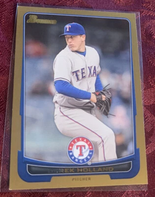 Derek Holland 2013 Bowman GOLD Baseball Card # 74, Pittsburgh Pirates - Image 1 of 2