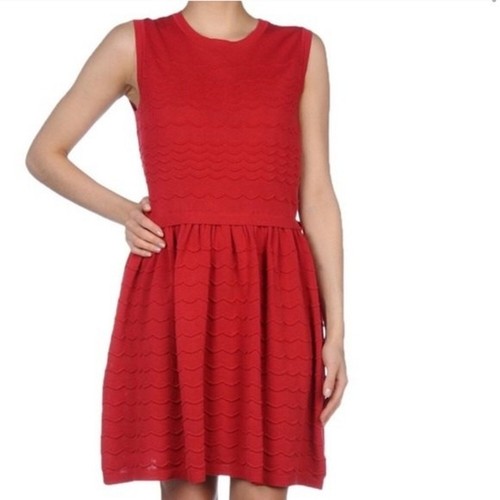 Mini Abito Rosso Rosso Valentino Designer Sofisticato Taglia Media