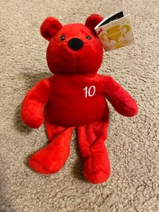 Nutrisystem 10 lbs Weight Loss Goal Workout Bear Stuffed Animal Plush Red 8" - Picture 1 of 3