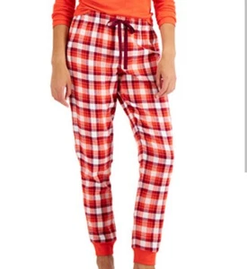 JENNI Lounge Pants Women XXL Red Flannel Plaid Pajama Pants Cabin Drawstring - Picture 1 of 8