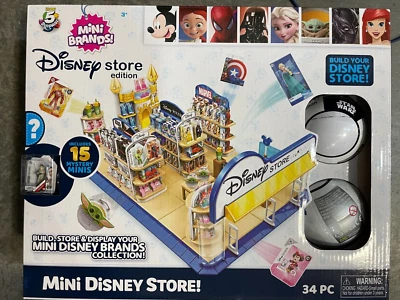 Мини-бренды сюрпризов Zuru 5! Игровой набор Mini Disney Store [включает 2 упаковки] 34 шт. - Изображение 1 из 4