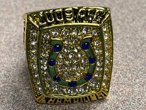 2009 PEYTON MANNING COMMEMORATIVE CHAMPIONSHIP RING COLTS SIZE 10 Cover