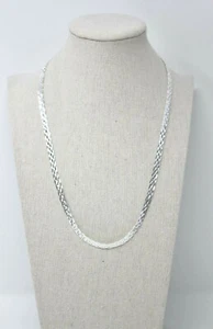 Karizia geflochtene Sterling Silber HALSKETTE signiert NEU Italien KA1772 La Dea Bendata - Bild 1 von 8